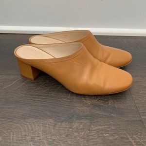 EVERLANE The Day Heel Mule, Cognac, Size 6.5